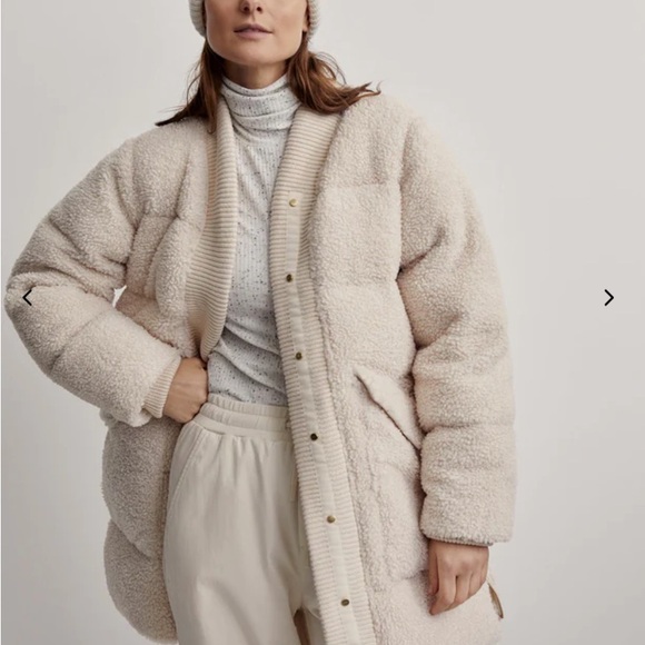 Varley Wynn Cream Sherpa Jacket - NWOT - Winter Coat - Picture 3 of 3